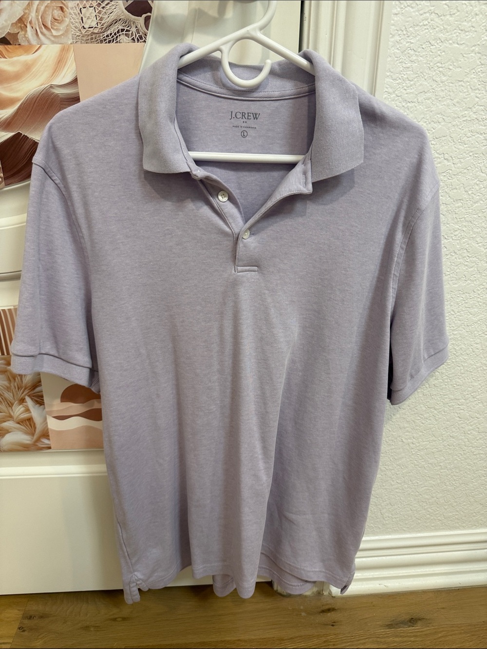 J. Crew Lavender Short Sleeve Polo